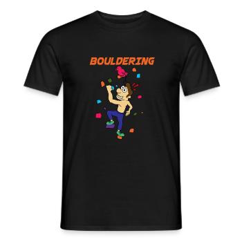 Bouldering sport cadeau d'escalade gym d'escalade - T-shirt homme - noir - Devant - AI Model Male 178 light (178cm)
