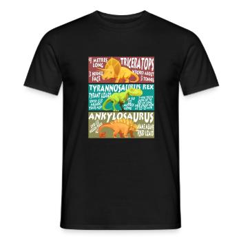 Cadeau de reptile animal dinosaure dinosaure dinosaure - T-shirt homme - noir - Devant - AI Model Male 178 light (178cm)