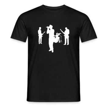 band - Men's T-Shirt - black - Front - AI Model Male 178 light (178cm)