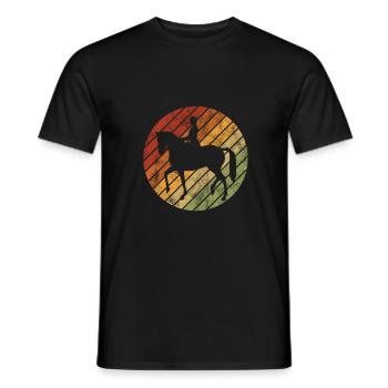 Dressur Dressurreiten Dressurreiter Reiten Pferd - Männer T-Shirt - Schwarz - Vorne - AI Model Male 178 light (178cm)