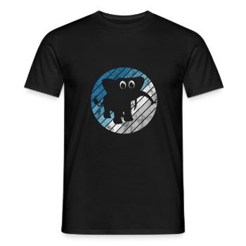 Eléphant éléphant pour enfants - T-shirt homme - noir - Devant - AI Model Male 178 light (178cm)