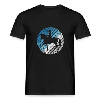 Dressur Dressurreiten Dressurreiter Reiten Pferd - Männer T-Shirt - Schwarz - Vorne - AI Model Male 178 light (178cm)