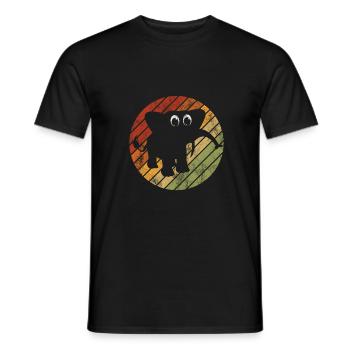 Eléphant éléphant pour enfants - T-shirt homme - noir - Devant - AI Model Male 178 light (178cm)