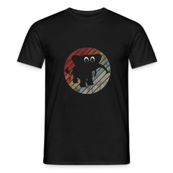 Eléphant éléphant pour enfants - T-shirt homme - noir - Devant - AI Model Male 178 light (178cm)