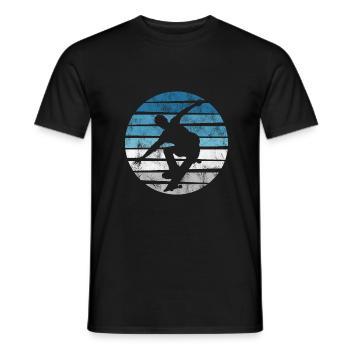 Skateboarder Skateboard Skater Skate Skateing - T-shirt homme - noir - Devant - AI Model Male 178 light (178cm)