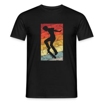 Skateboarder Skateboard Skater Skate Skateing - Men's T-Shirt - black - Front - AI Model Male 178 light (178cm)