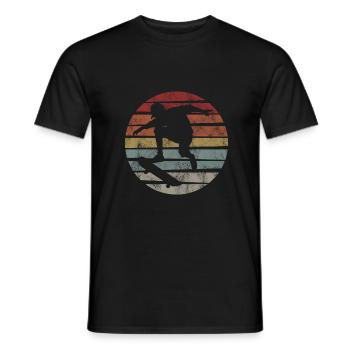 Skateboarder Skateboard Skater Skate Skateing - T-shirt homme - noir - Devant - AI Model Male 178 light (178cm)