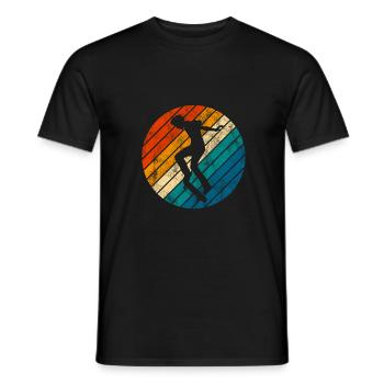 Skateboarder Skateboard Skater Skate Skateing - T-shirt homme - noir - Devant - AI Model Male 178 light (178cm)