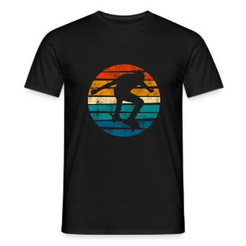 Skateboarder Skateboard Skater Skate Skateing - T-shirt homme - noir - Devant - AI Model Male 178 light (178cm)