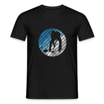 Curling sur glace Curling Retro Cadeau - T-shirt homme - noir - Devant - AI Model Male 178 light (178cm)