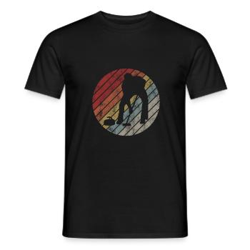 Curling sur glace Curling Retro Cadeau - T-shirt homme - noir - Devant - AI Model Male 178 light (178cm)