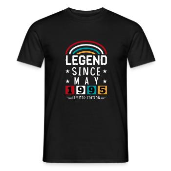 1995 Legend Since Geburtstag Geschenk Mai - Männer T-Shirt - Schwarz - Vorne - AI Model Male 178 light (178cm)