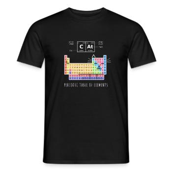 Chemie Katze Periodensystem der Elemente - Männer T-Shirt - Schwarz - Vorne - AI Model Male 178 light (178cm)