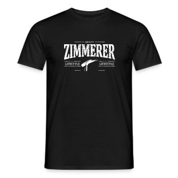 Zimmerer - Männer T-Shirt - Schwarz - Vorne - AI Model Male 178 light (178cm)