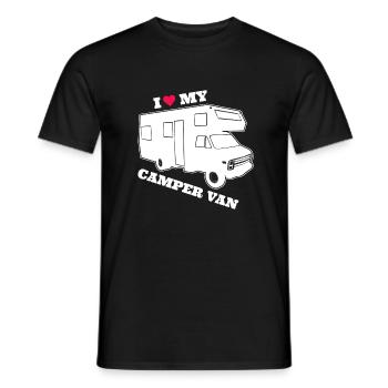 J'aime mon van de campeur - T-shirt homme - noir - Devant - AI Model Male 178 light (178cm)