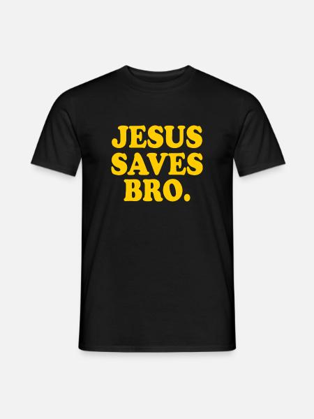 Jesus saves bro - Men's T-Shirt - black