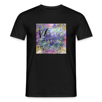 Waves of Color - Männer T-Shirt - Schwarz - Vorne - AI Model Male 178 light (178cm)