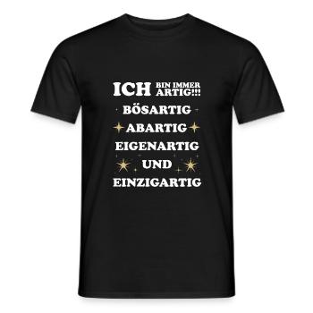 Ich bin immer artig - Männer T-Shirt - Schwarz - Vorne - AI Model Male 178 light (178cm)