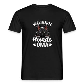 Weltbeste Hunde Oma Frauchen Hunde Spruch Geschenk - Männer T-Shirt - Schwarz - Vorne - AI Model Male 178 light (178cm)