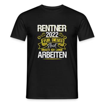 Rentner 2022 für dieses Shirt musste ich lange - Männer T-Shirt - Schwarz - Vorne - AI Model Male 178 light (178cm)