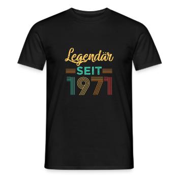 Legendär seit 1971 - Männer T-Shirt - Schwarz - Vorne - AI Model Male 178 light (178cm)