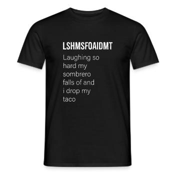 lshmsfoaidmt rire chemise drôle - T-shirt homme - noir - Devant - AI Model Male 178 light (178cm)