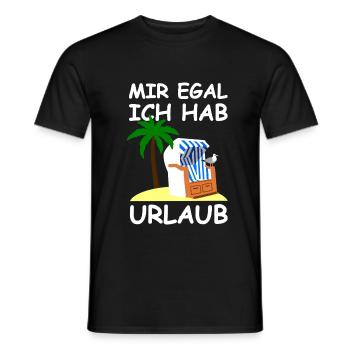 Mir egal ich hab Urlaub - Männer T-Shirt - Schwarz - Vorne - AI Model Male 178 light (178cm)