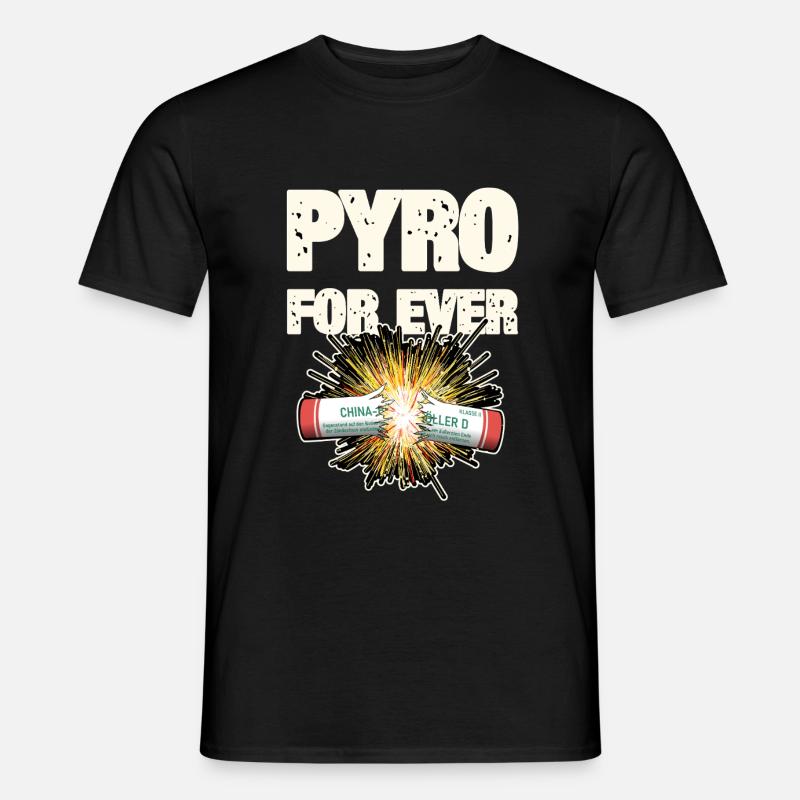 Pyro For Ever Firecracker - Männer T-Shirt - Schwarz