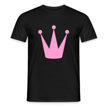 CROWN PINK - Men's T-Shirt - black - Front - AI Model Male 178 light (178cm)