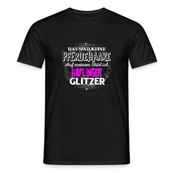 HAFLINGER - Glitzer - Männer T-Shirt - Schwarz - Vorne - AI Model Male 178 light (178cm)