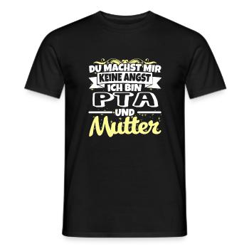 PTA und Mutter - Keine Angst - Männer T-Shirt - Schwarz - Vorne - AI Model Male 178 light (178cm)