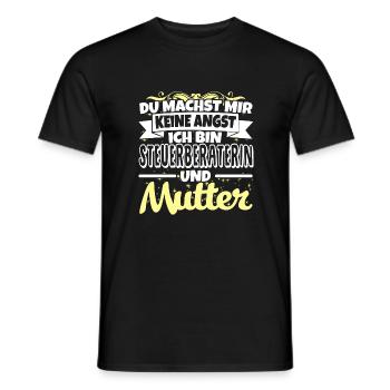 STEUERBERATERIN und Mutter - Keine Angst - Männer T-Shirt - Schwarz - Vorne - AI Model Male 178 light (178cm)