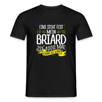 BRIARD - 1000 - Männer T-Shirt - Schwarz - Vorne - AI Model Male 178 light (178cm)