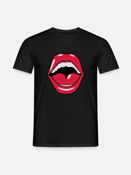 dent appel bouche - T-shirt homme - noir