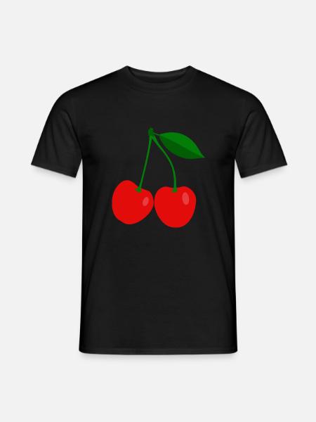 cherries - Men's T-Shirt - black