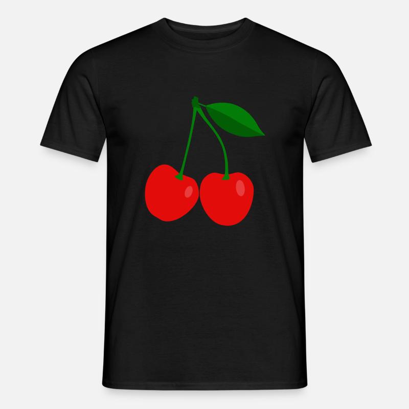 Kirschen - Männer T-Shirt - Schwarz