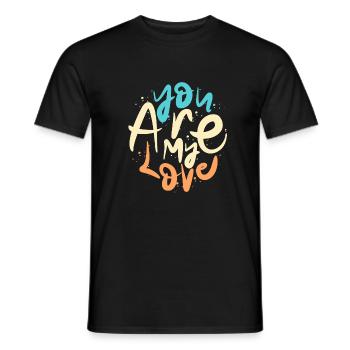 Tu es mon amour - T-shirt homme - noir - Devant - AI Model Male 178 light (178cm)