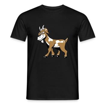 Ziege freundlich lieb - Männer T-Shirt - Schwarz - Vorne - AI Model Male 178 light (178cm)