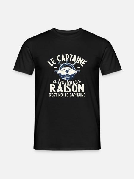 Le Capitaine A Toujours Raison C'est Moi Captain - T-shirt homme - noir