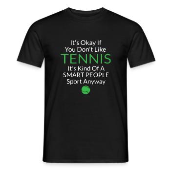 Funny Tennis Quote Accessorie and Gift - T-shirt homme - noir - Devant - AI Model Male 178 light (178cm)