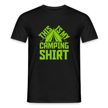C’est mon camping - T-shirt homme - noir - Devant - AI Model Male 178 light (178cm)