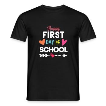 HAPPY FIRST DAY OF SCHOOL - Men's T-Shirt - black - Front - AI Model Male 178 light (178cm)