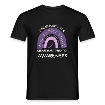 Tragen Sie Purple Arnold Chiari Malformation Awareness - Männer T-Shirt - Schwarz - Vorne - AI Model Male 178 light (178cm)
