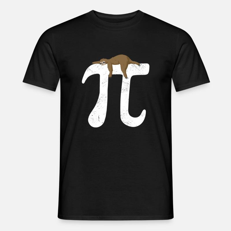Math Sloth Pi - Men's T-Shirt - black