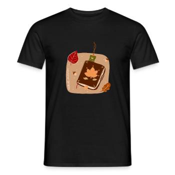 Autumn Books - Men's T-Shirt - black - Front - AI Model Male 178 light (178cm)