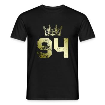 94 Number crown - Men's T-Shirt - black - Front - AI Model Male 178 light (178cm)