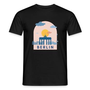 Germany Deutschland Berlin Design Europa Europe - Men's T-Shirt - black - Front - AI Model Male 178 light (178cm)