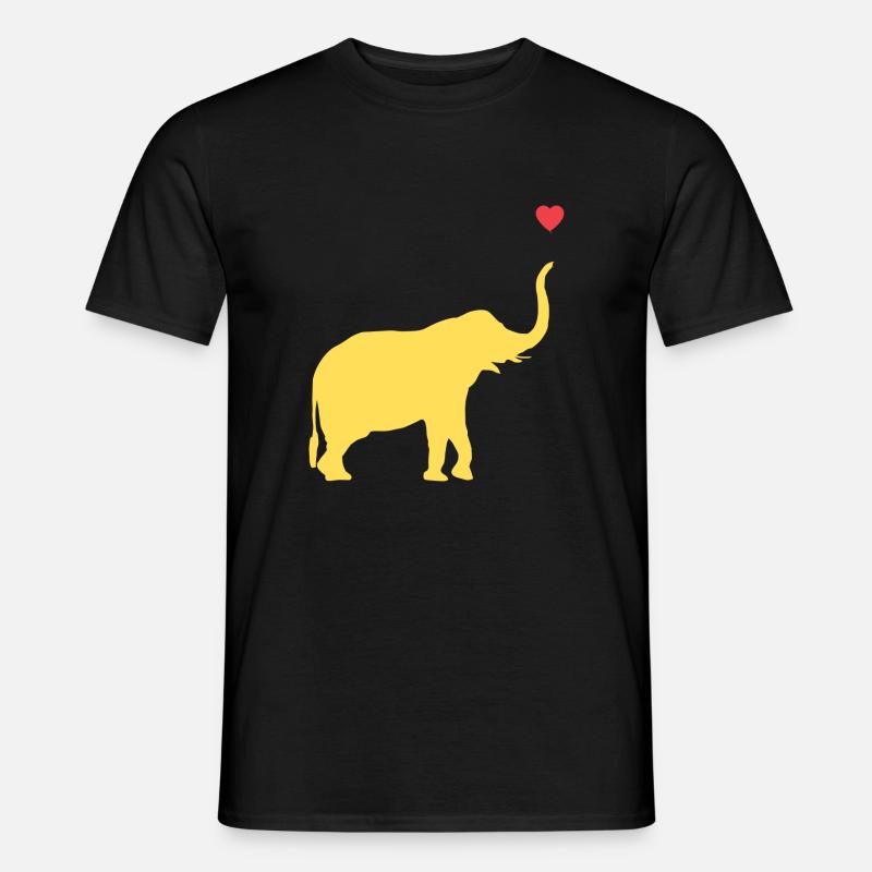 Elefant - Männer T-Shirt - Schwarz