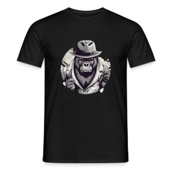 Der Gorilla - Männer T-Shirt - Schwarz - Vorne - AI Model Male 178 light (178cm)