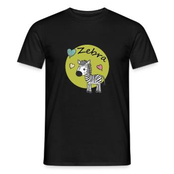 kleines Zebra - Männer T-Shirt - Schwarz - Vorne - AI Model Male 178 light (178cm)